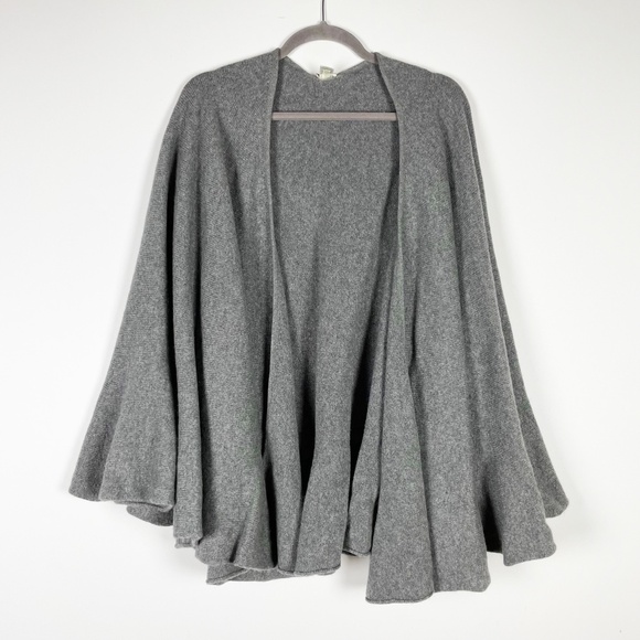 Agnona Made In Italy 100% Cashmere Knit Open Front Shawl Cardigan Sweater Wrap - Picture 1 of 3